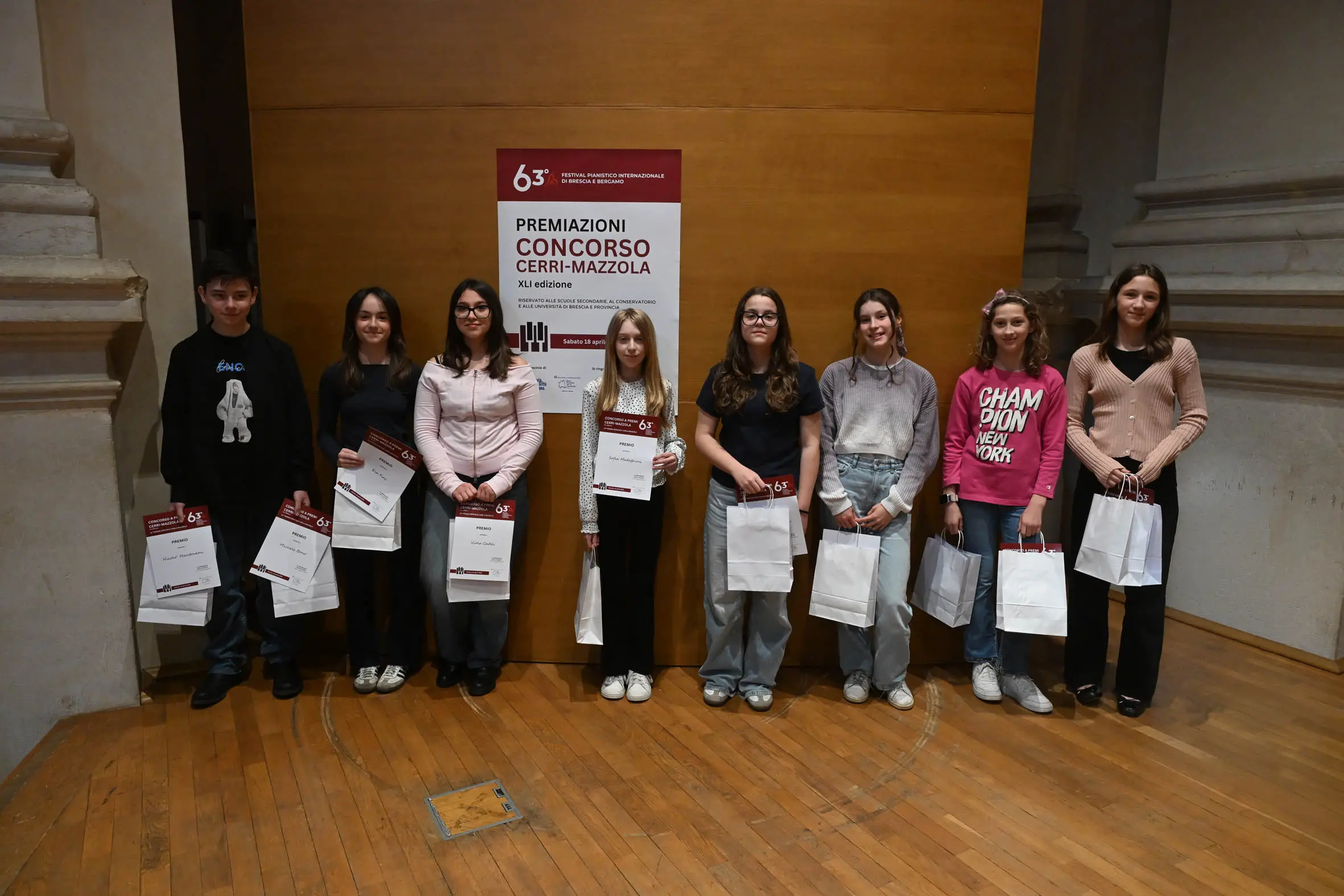 Le premiazioni del concorso "Cerri Mazzola" legato al Festival pianistico