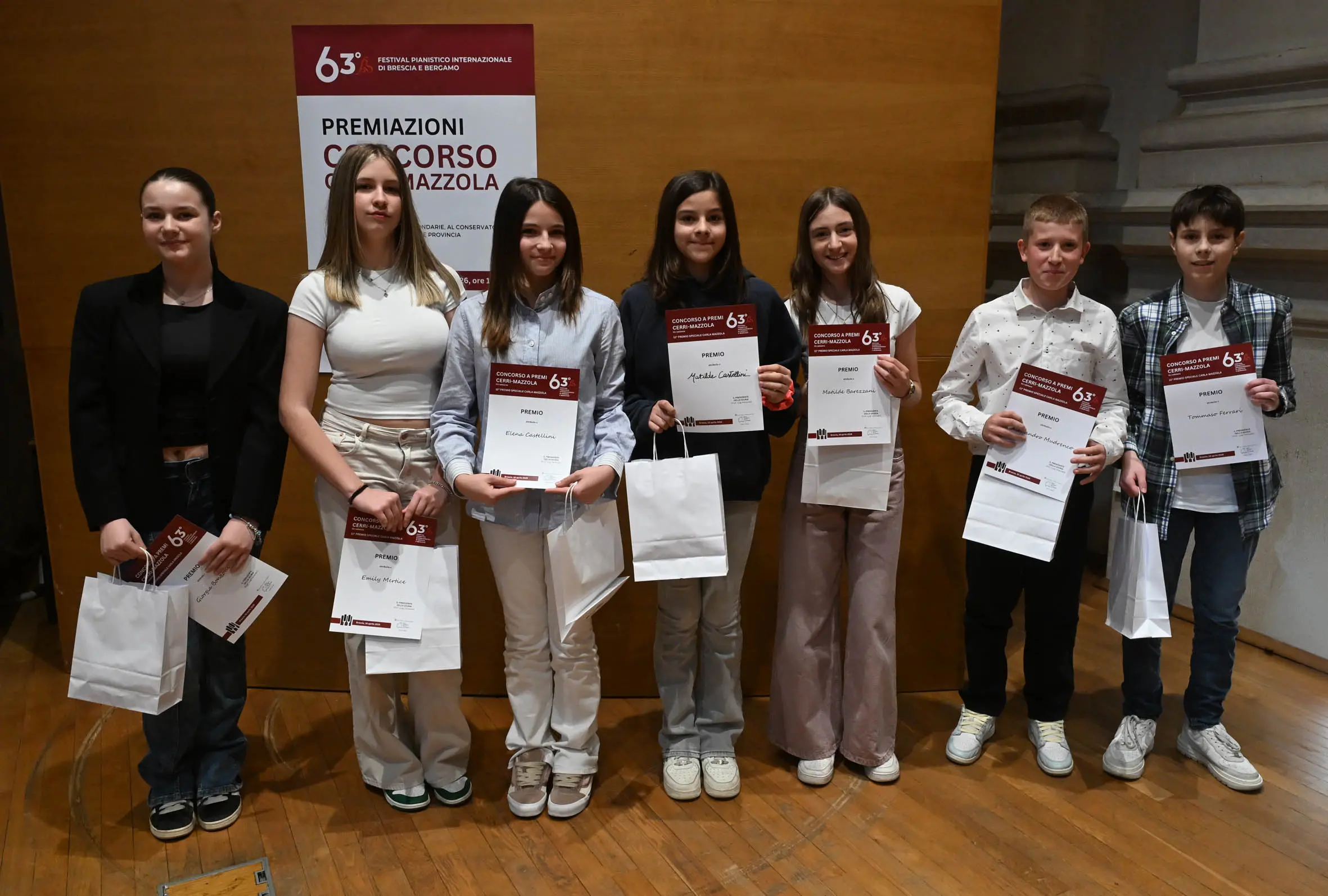 Le premiazioni del concorso "Cerri Mazzola" legato al Festival pianistico