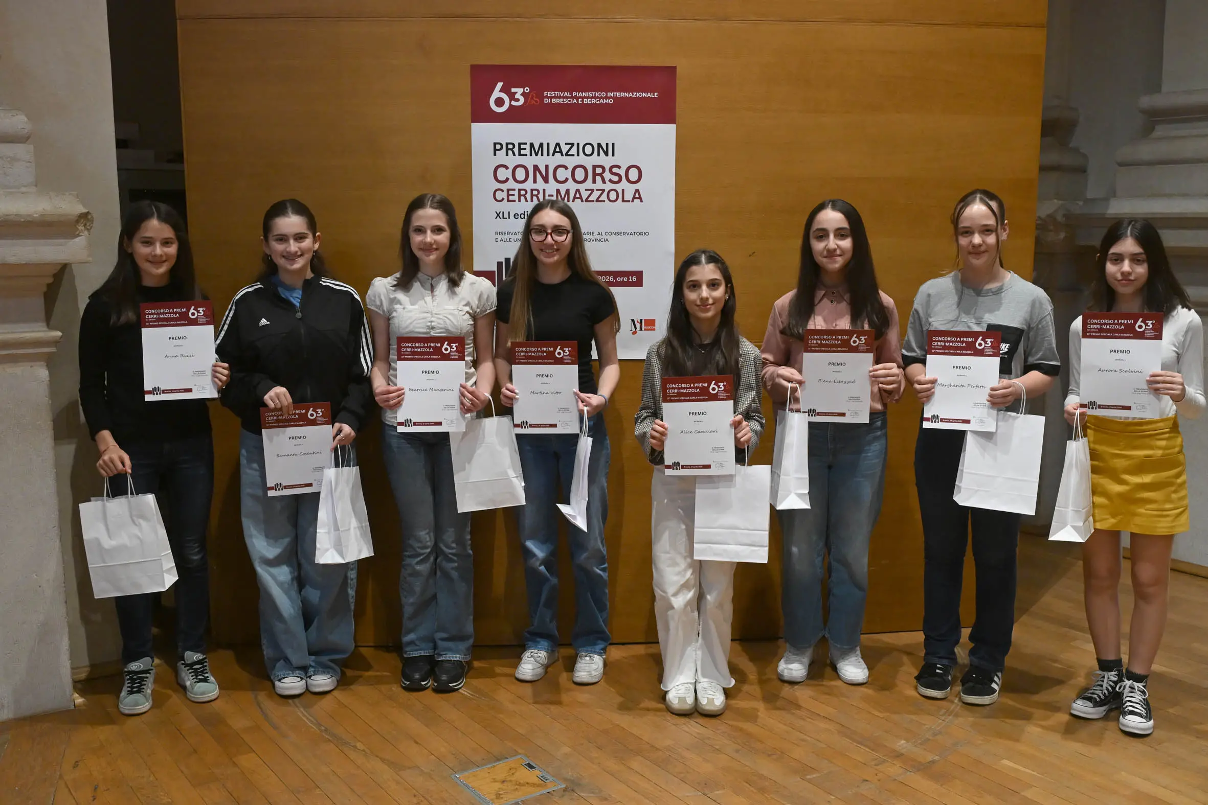 Le premiazioni del concorso "Cerri Mazzola" legato al Festival pianistico