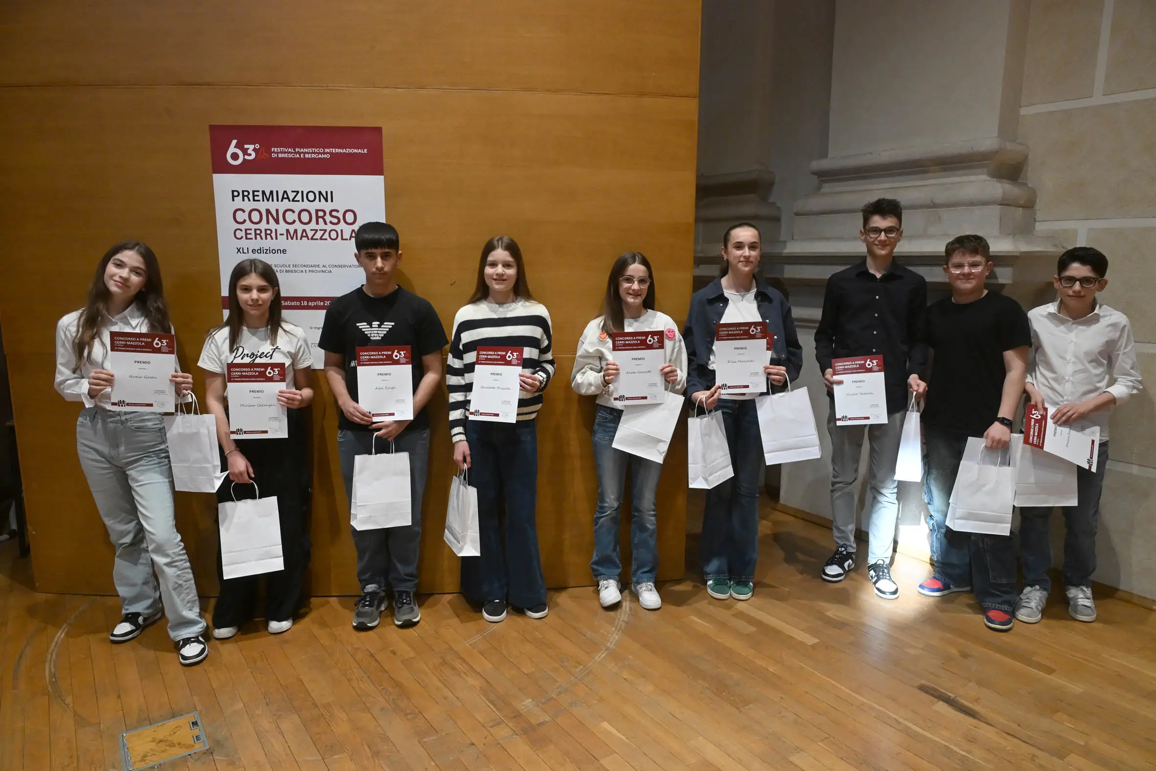 Le premiazioni del concorso "Cerri Mazzola" legato al Festival pianistico