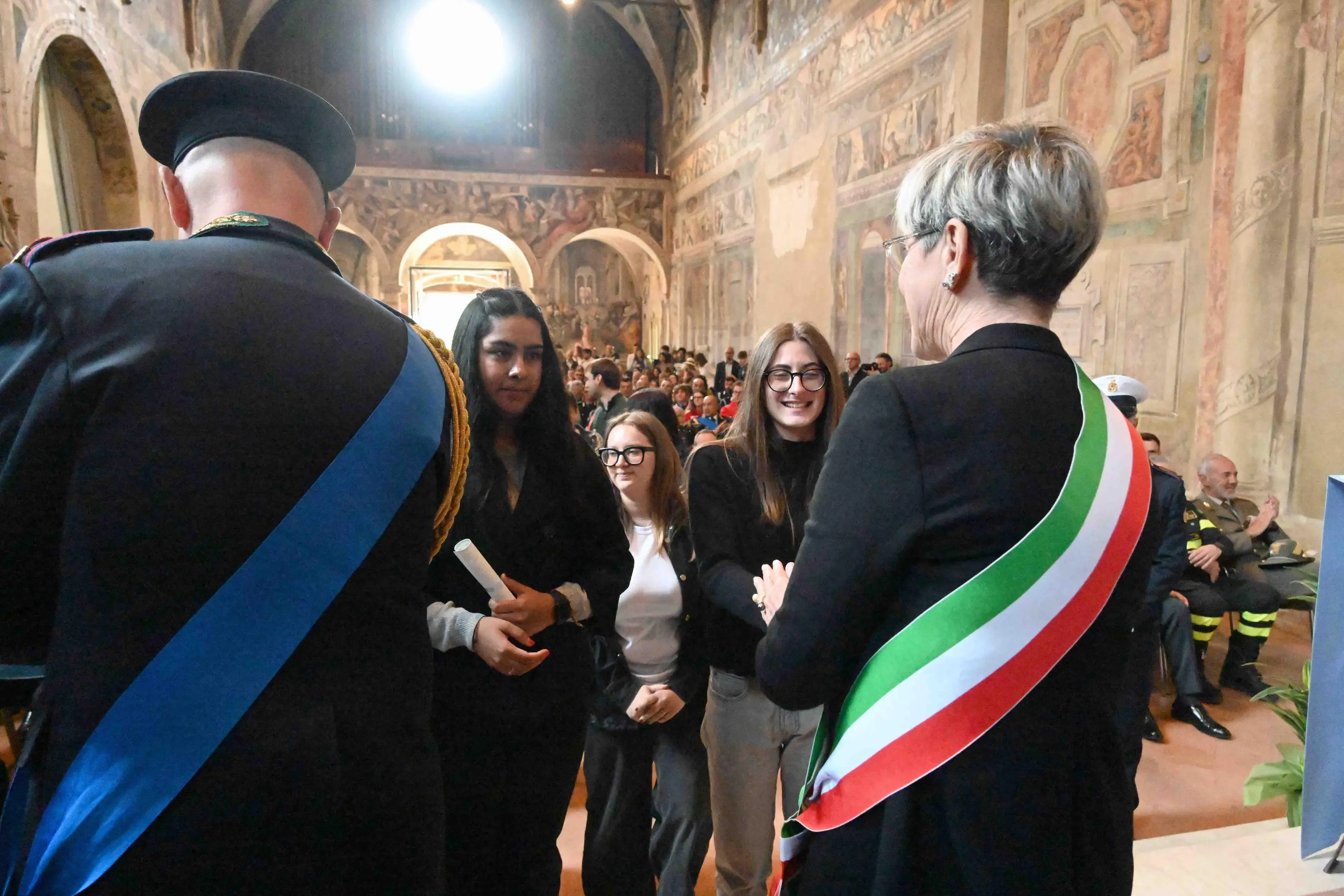La cerimonia della Polizia Locale in San Cristo a Brescia