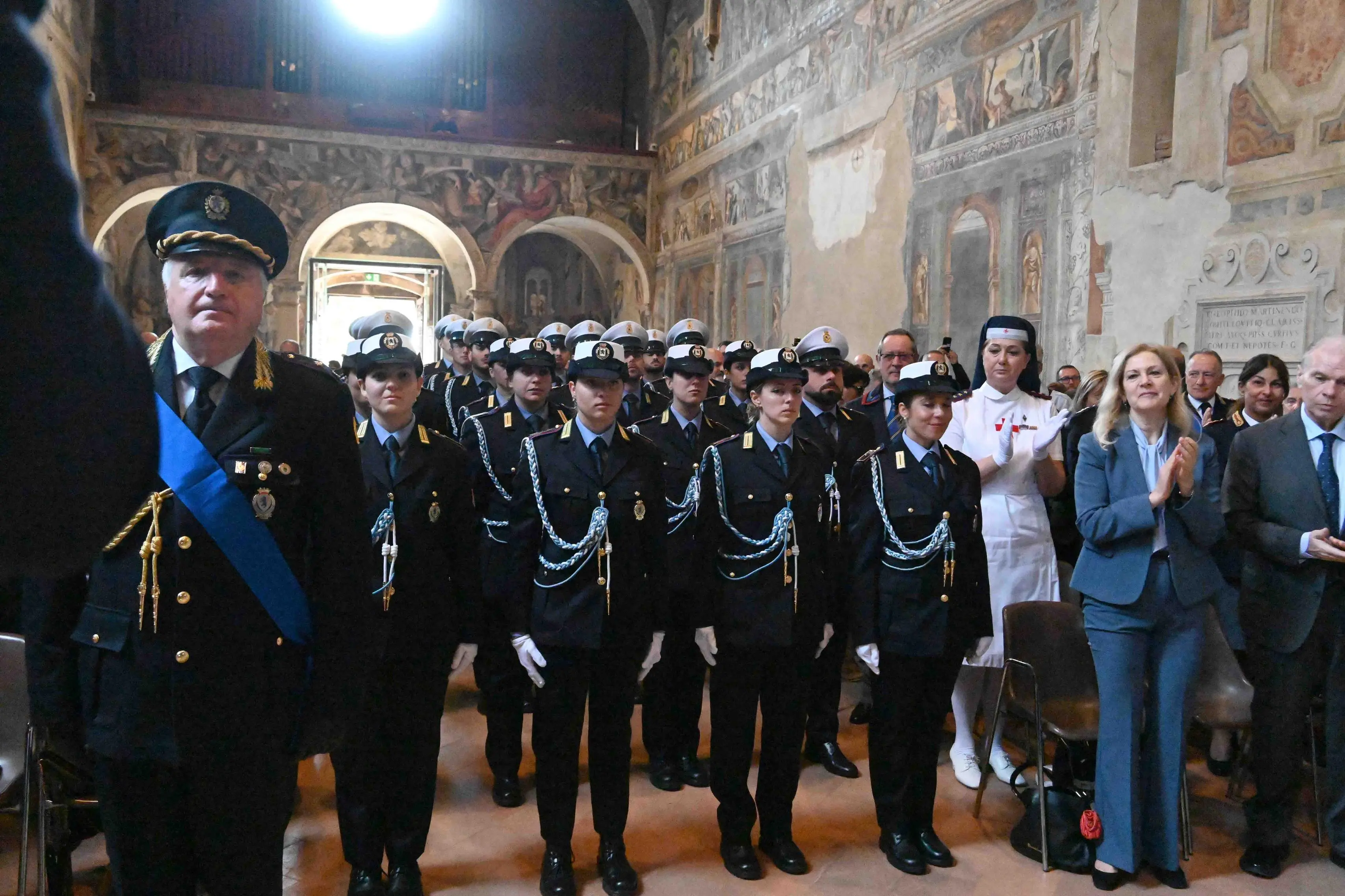 La cerimonia della Polizia Locale in San Cristo a Brescia