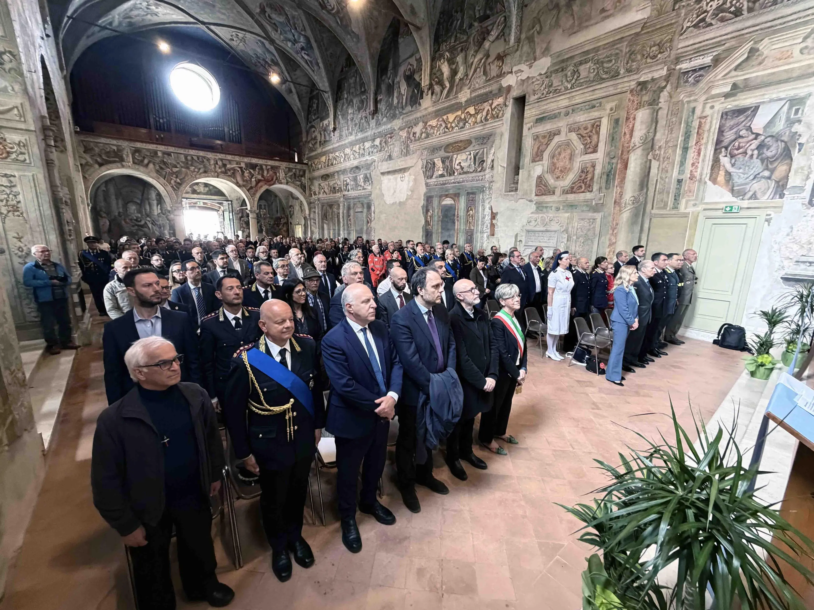 La cerimonia della Polizia Locale in San Cristo a Brescia