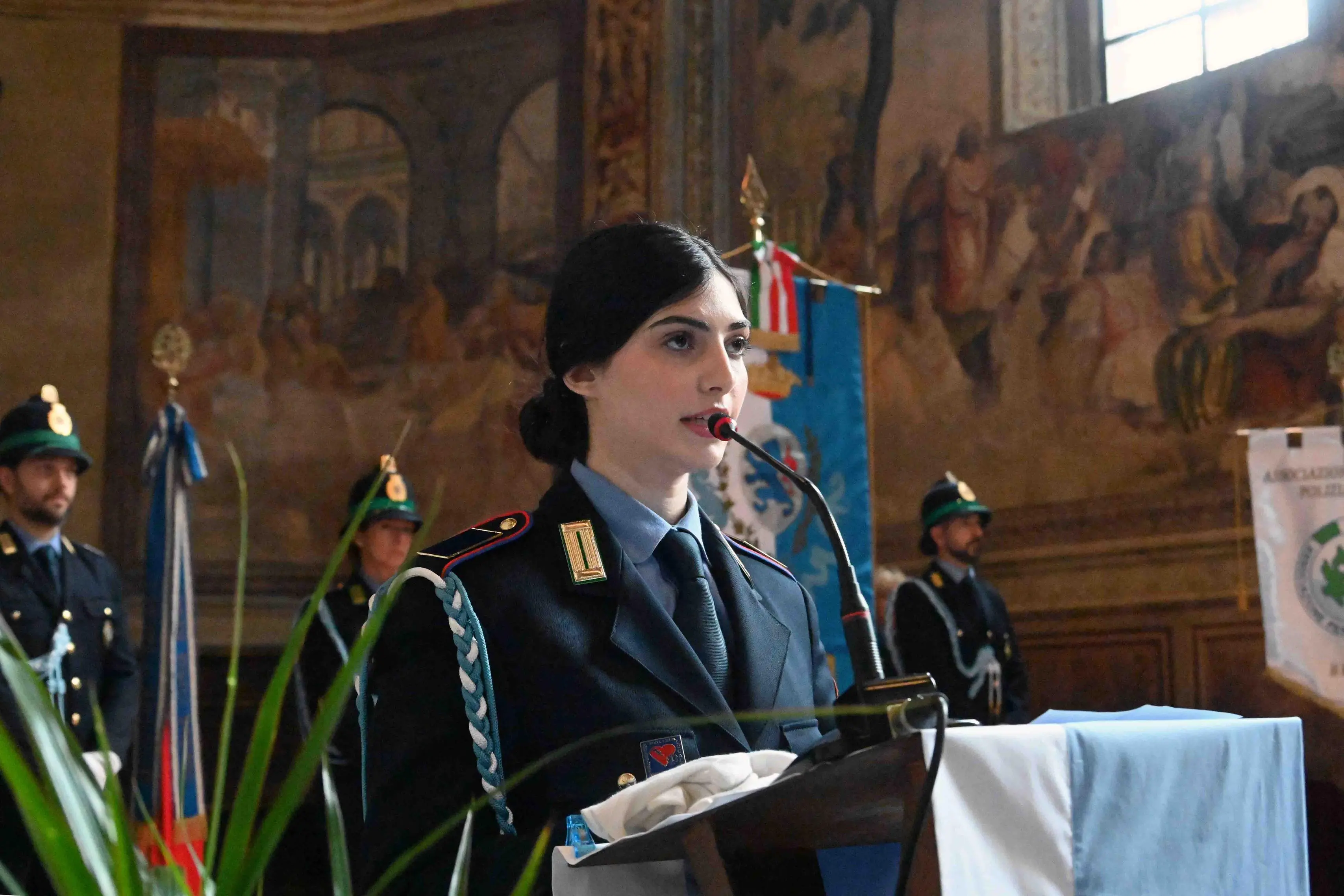 La cerimonia della Polizia Locale in San Cristo a Brescia