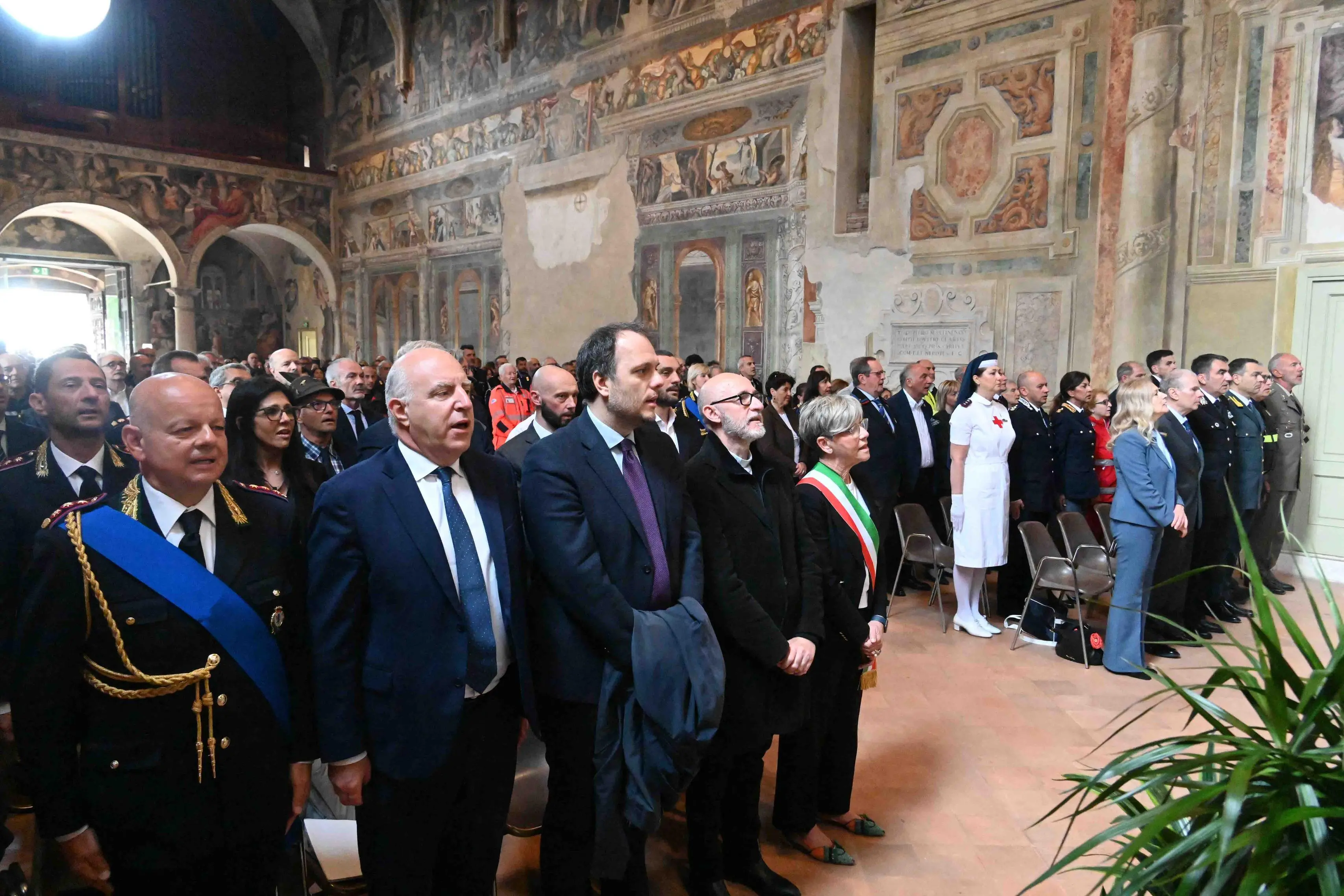 La cerimonia della Polizia Locale in San Cristo a Brescia