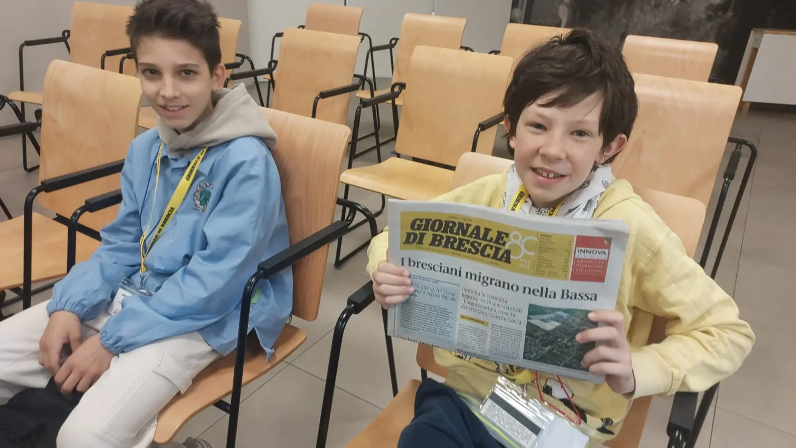 La classe 5E della scuola Laini di Desenzano in visita al GdB