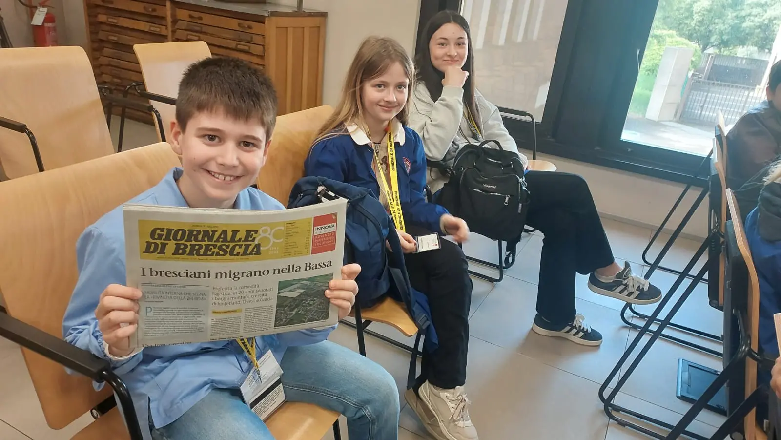 La classe 5E della scuola Laini di Desenzano in visita al GdB