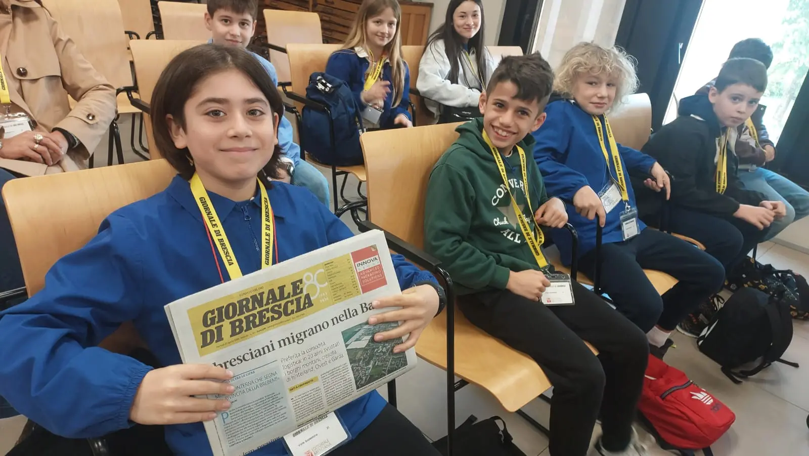 La classe 5E della scuola Laini di Desenzano in visita al GdB