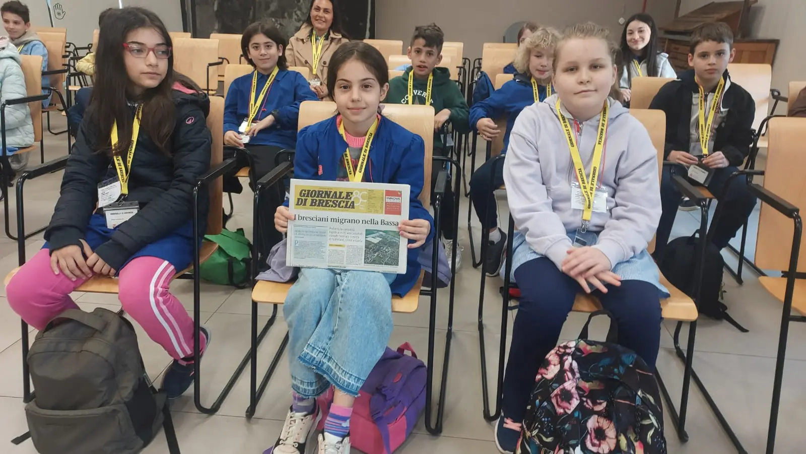 La classe 5E della scuola Laini di Desenzano in visita al GdB