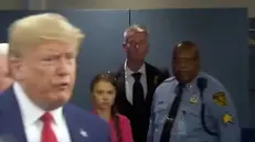 Trump e Thunberg nel 2019 - Foto Epa © www.giornaledibrescia.it