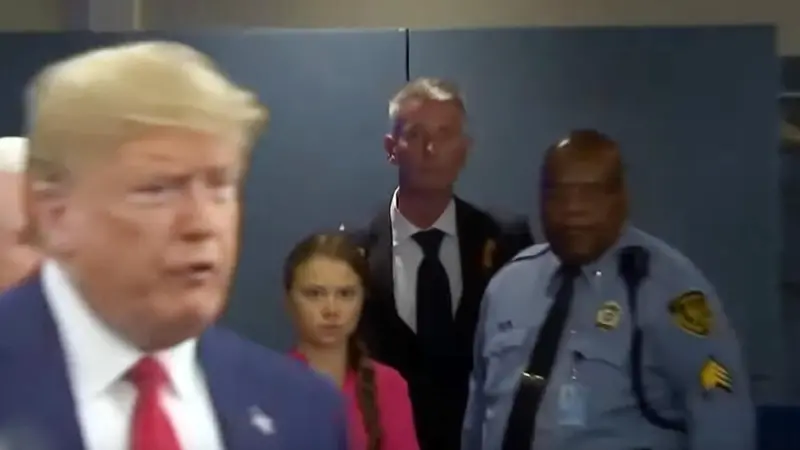 Trump e Thunberg nel 2019 - Foto Epa © www.giornaledibrescia.it