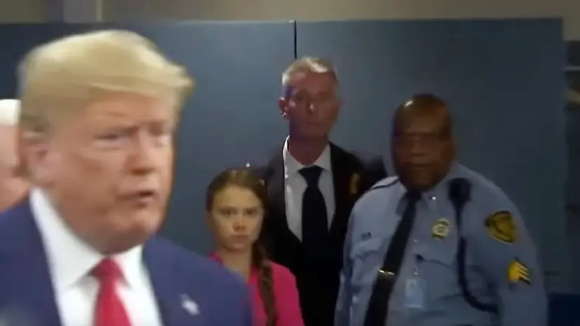 Trump e Thunberg nel 2019 - Foto Epa © www.giornaledibrescia.it