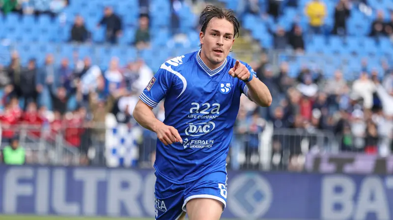 Mercati ha ritrovato il gol contro la Dolomiti Bellunesi - Foto New Reporter Nicoli © www.giornaledibrescia.it