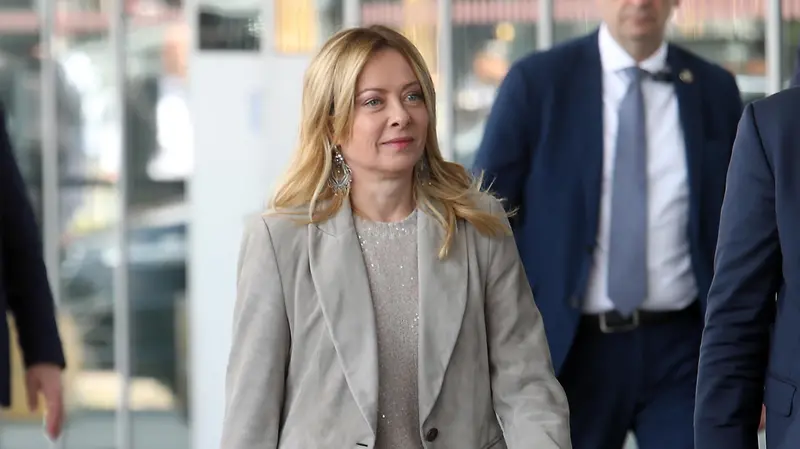 La premier Giorgia Meloni all'inaugurazione del Salone del Mobile - Foto Ansa © www.giornaledibrescia.it