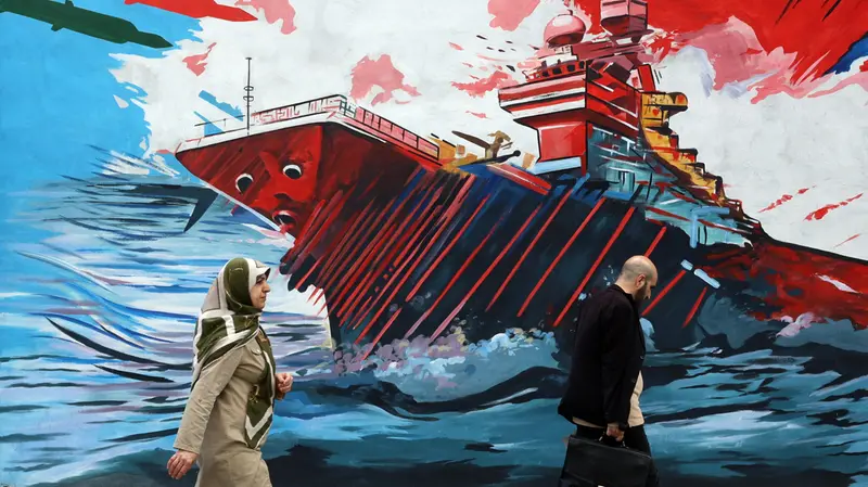 Un murale a Teheran - Foto Ansa © www.giornaledibrescia.it