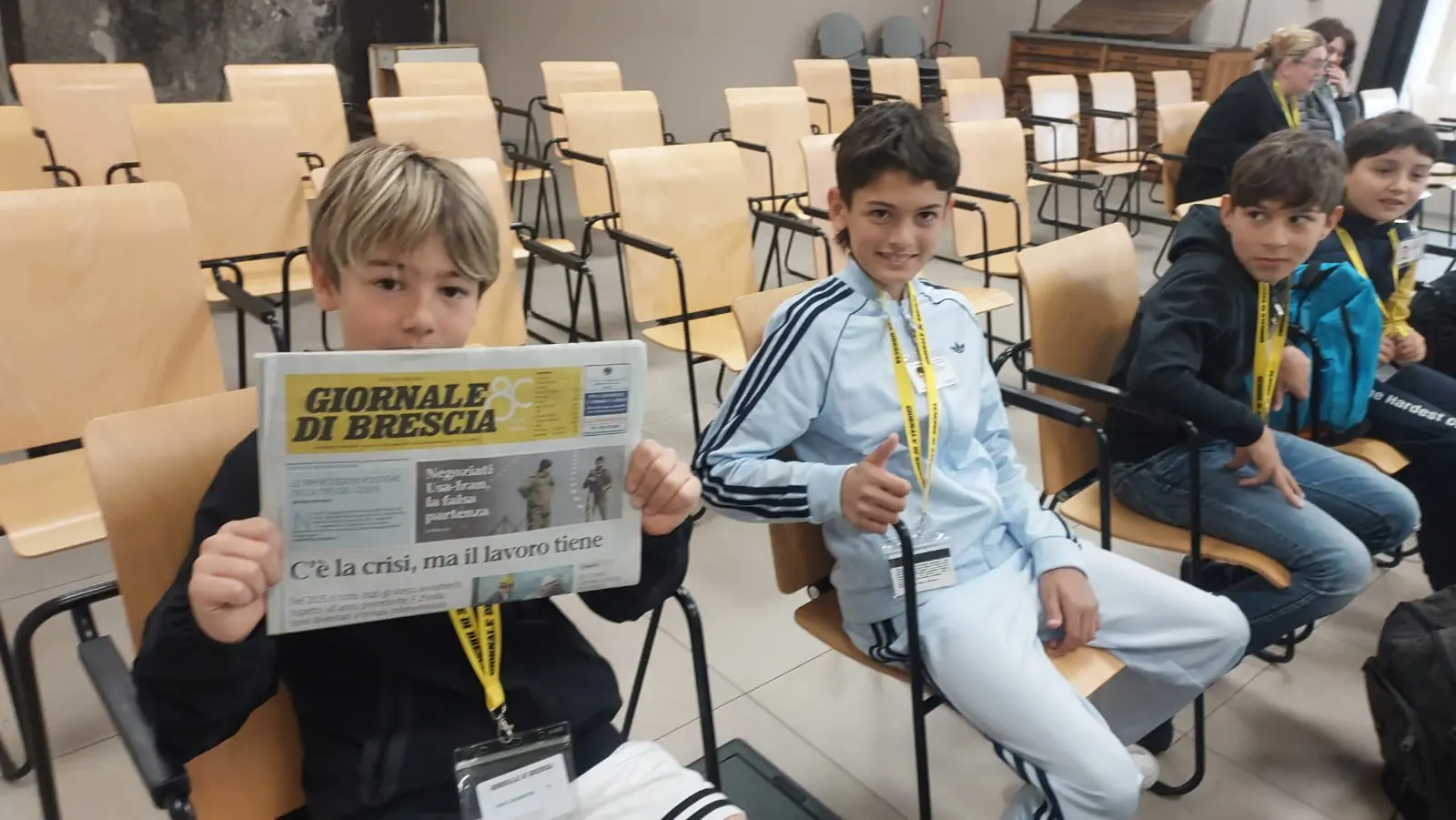 La classe 5A dell’istituto comprensivo Valtenesi di Moniga in visita al GdB