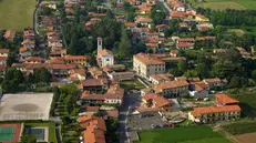 Nigoline dall'alto, una delle frazioni di Corte Franca