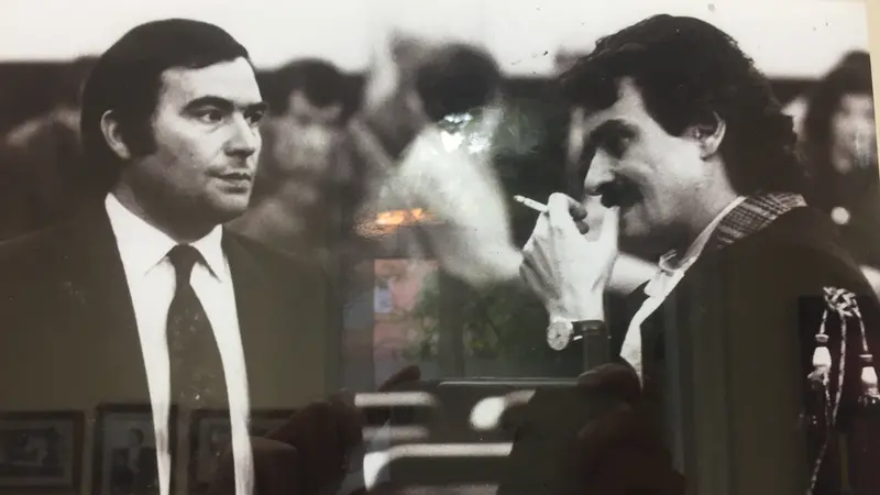 Bruno Lorandi e l'avvocato Alberto Scapaticci durante il processo per l'omicidio del piccolo Cristian