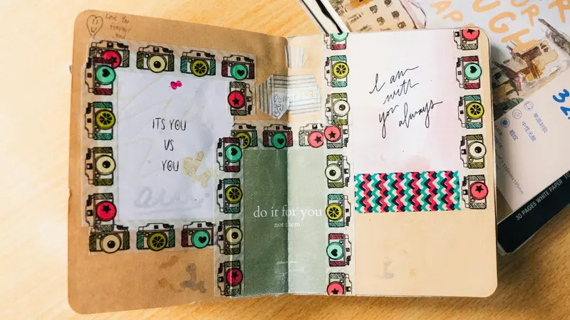 Nell'art journaling parole e immagini convivono