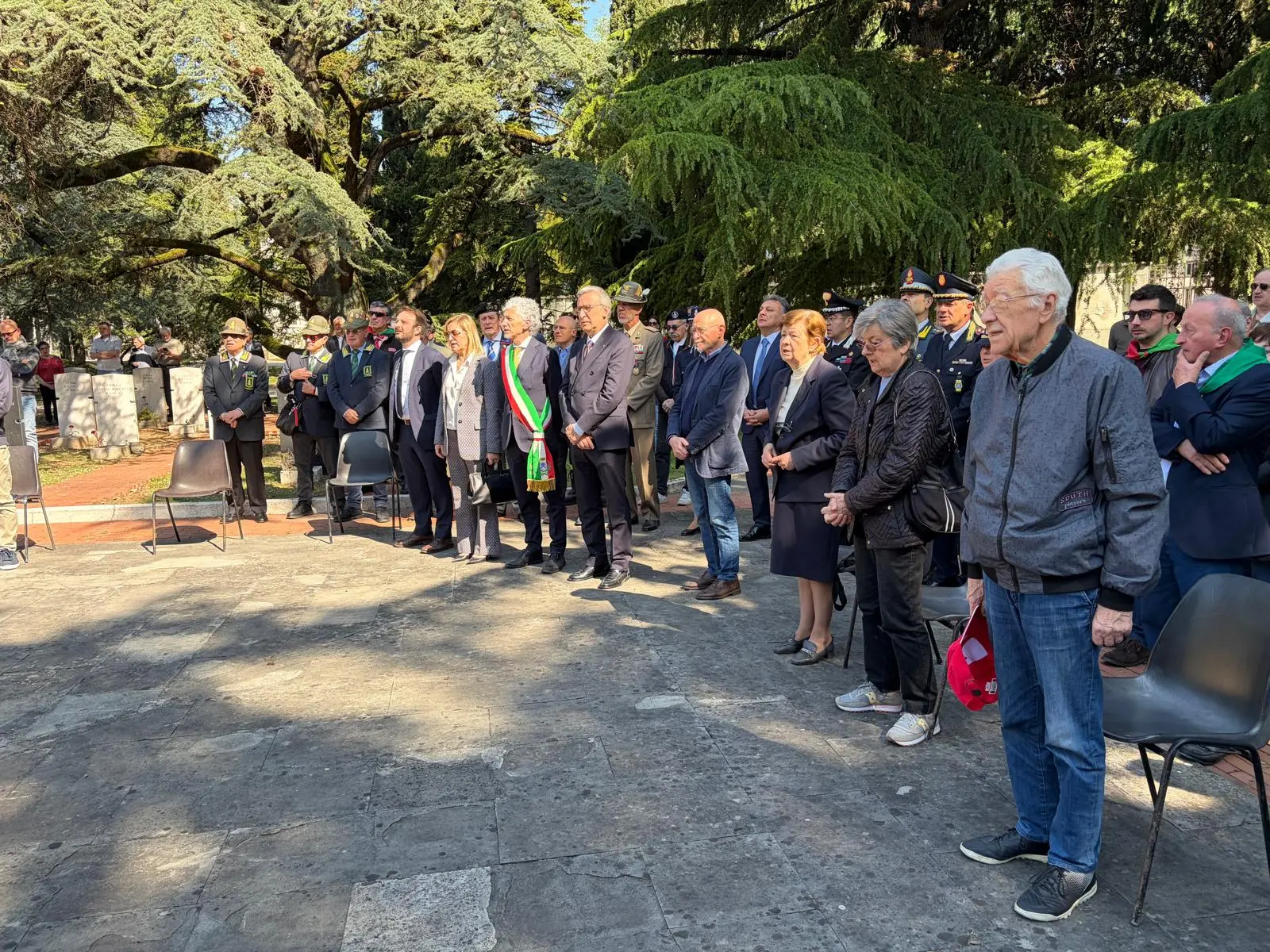 Le cerimonia per il 25 Aprile al cimitero Vantiniano