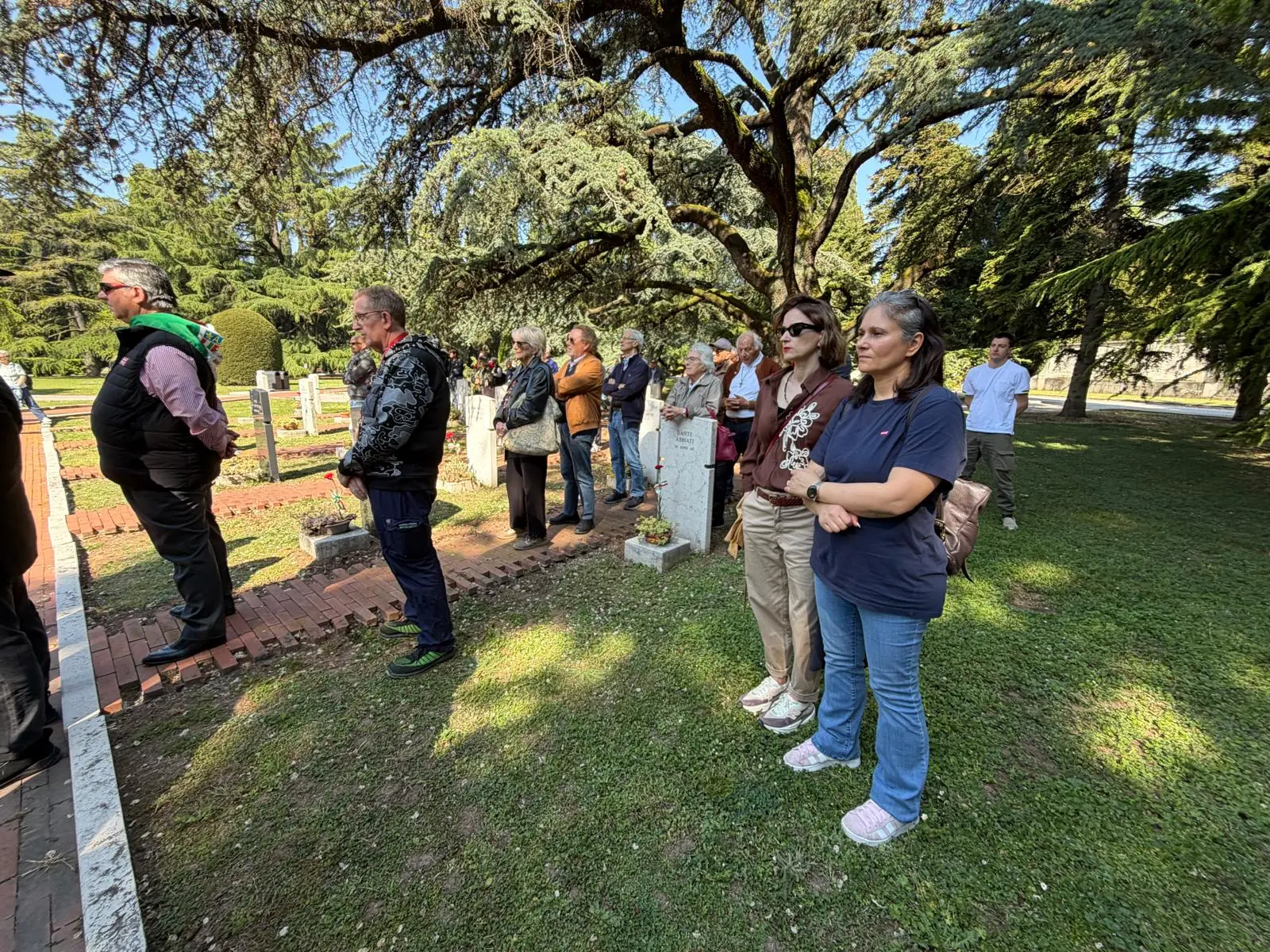 Le cerimonia per il 25 Aprile al cimitero Vantiniano