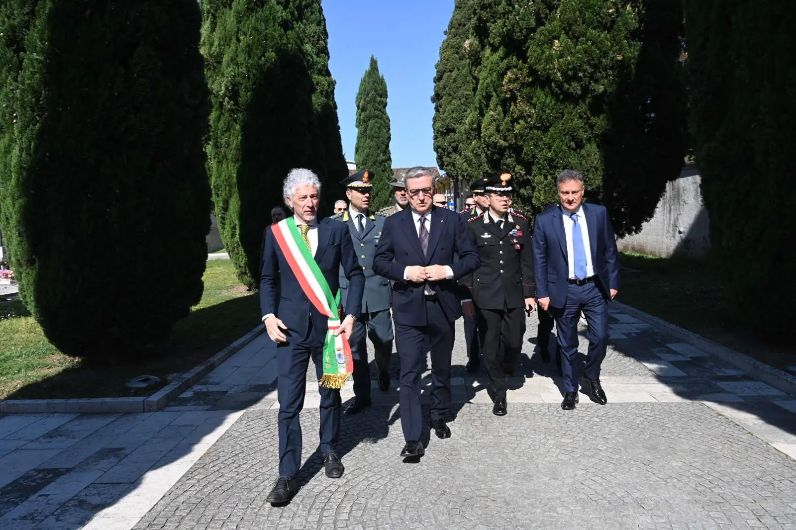 Le cerimonia per il 25 Aprile al cimitero Vantiniano