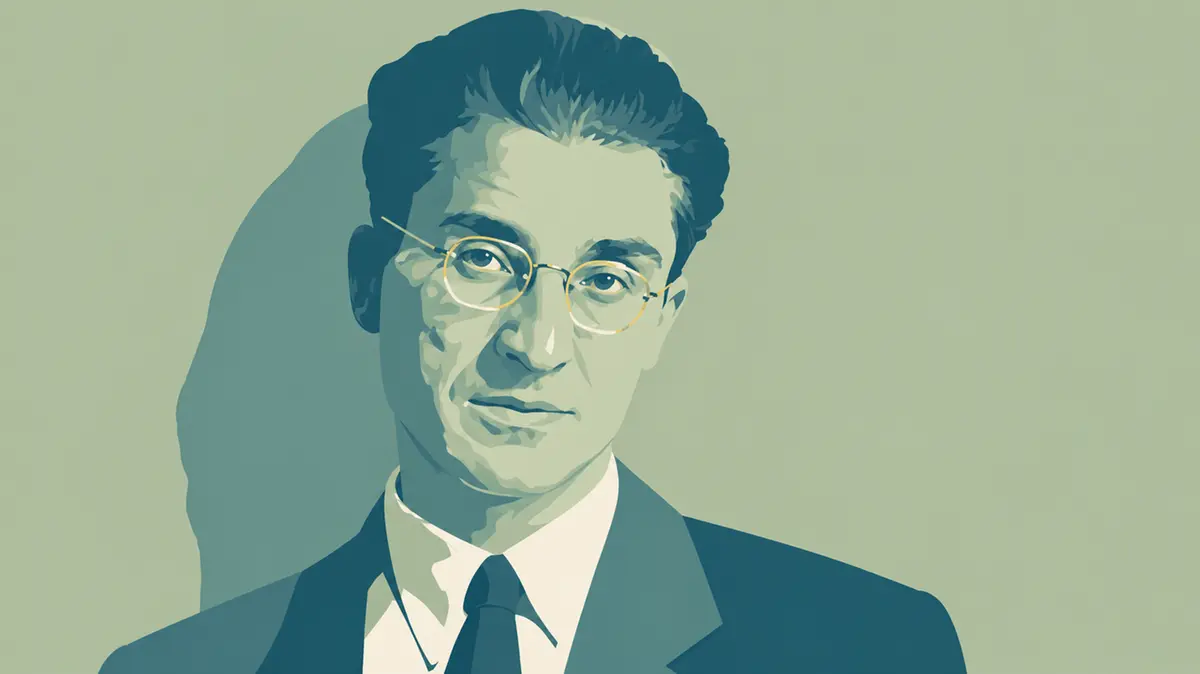Un'illustrazione che ritrae Cesare Pavese - realizzata con ChatGpt