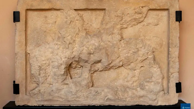 Il Leone di San Marco che si trova nel chiostro del Museo Rambotti a Desenzano