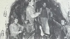 Piardi (a sinistra) in miniera