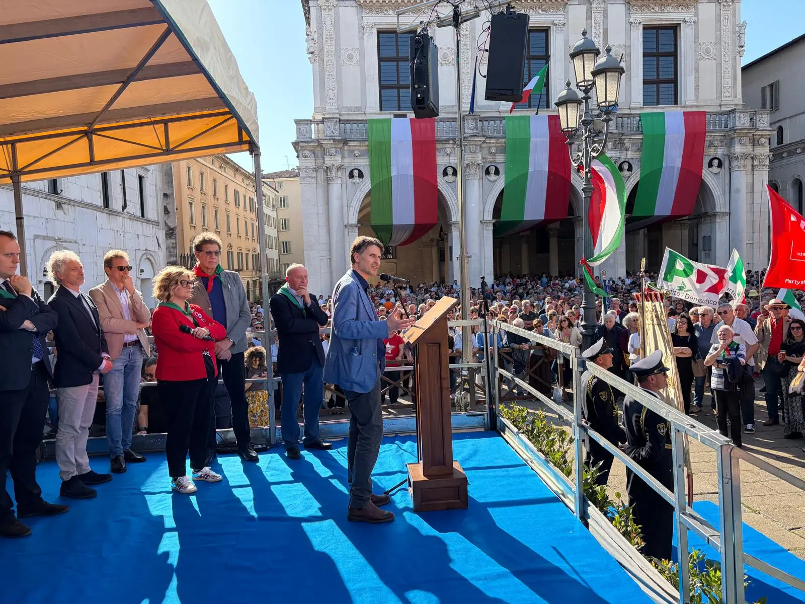 Le celebrazioni del 25 aprile in piazza Loggia