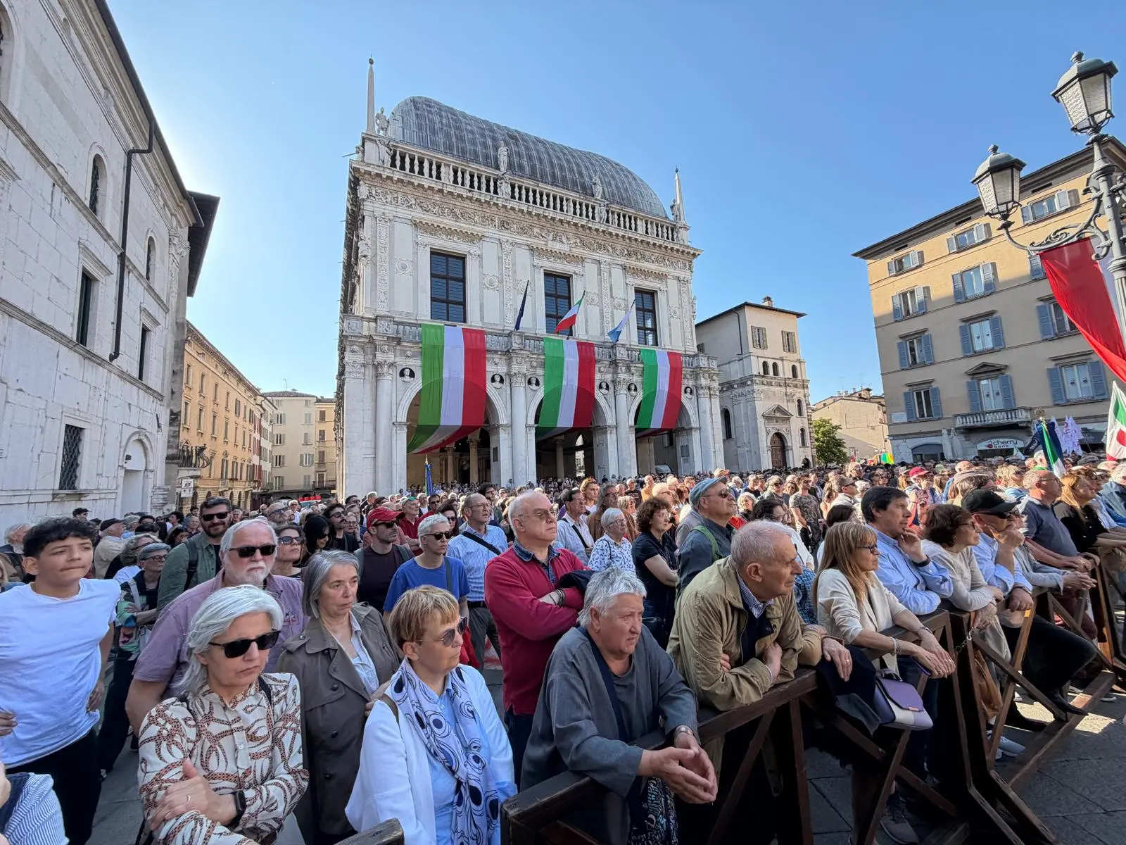 Le celebrazioni del 25 aprile in piazza Loggia