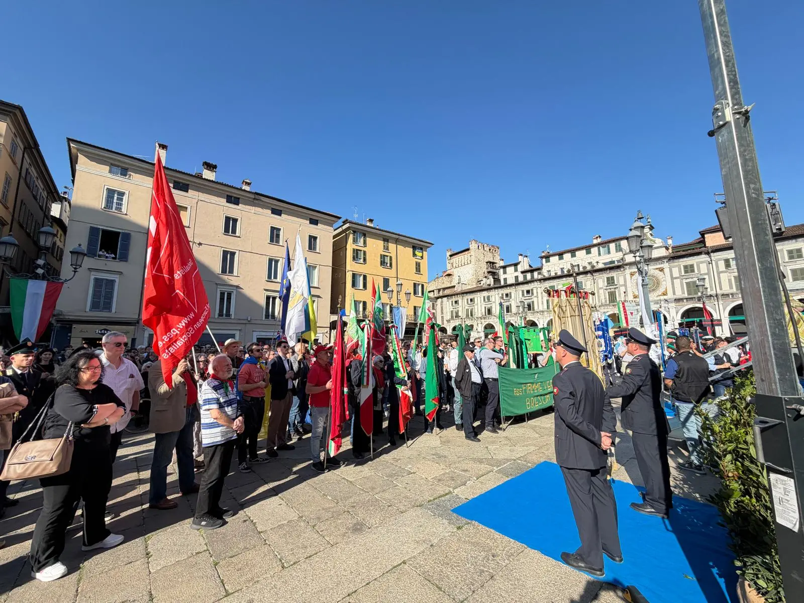 Le celebrazioni del 25 aprile in piazza Loggia