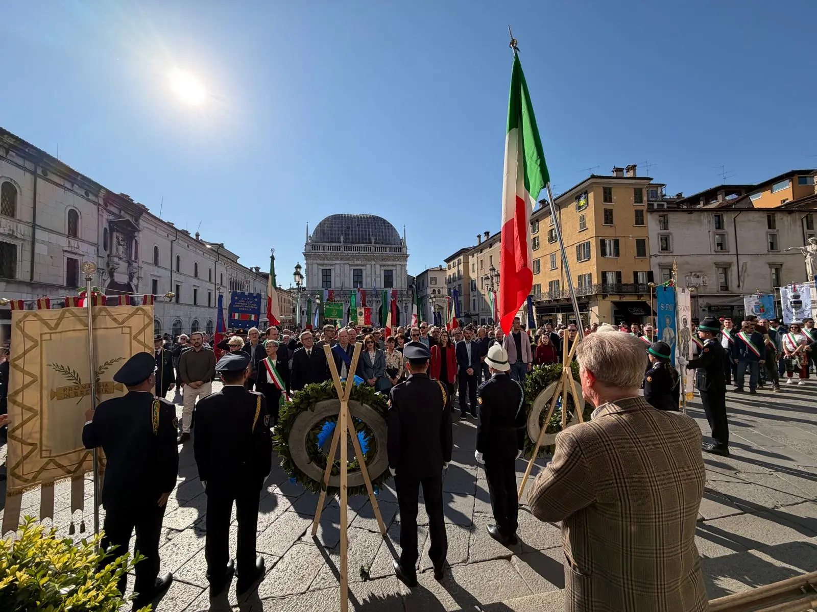Le celebrazioni del 25 aprile in piazza Loggia