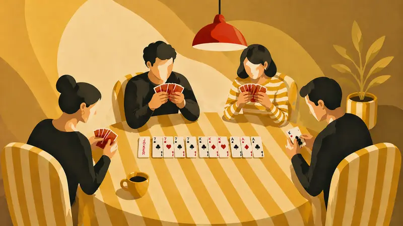Giocatori di burraco - illustrazione generata con ChatGpt