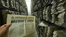 Uno scorcio dell'archivio GdB, pilastro della memoria su cui costruire il futuro - Foto New Reporter Favretto © www.giornaledibrescia.it