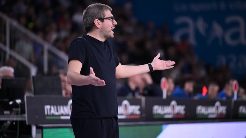 Matteo Cotelli, coach della Germani - Foto New Reporter Checchi © www.giornaledibrescia.it