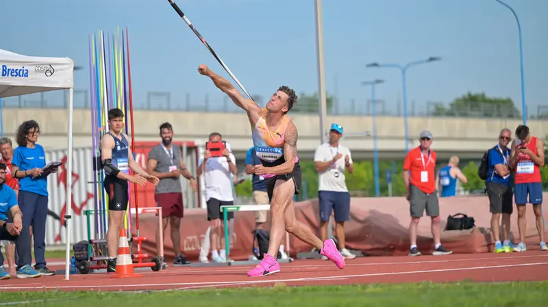 SPORT ATLETICA MULTISTARS  2026 domenica nella foto lancio del giavellotto Ehammer 26-04-2026 uberti@newreporter