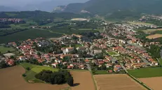 Camignone, la frazione di Passirano, vista dall'alto