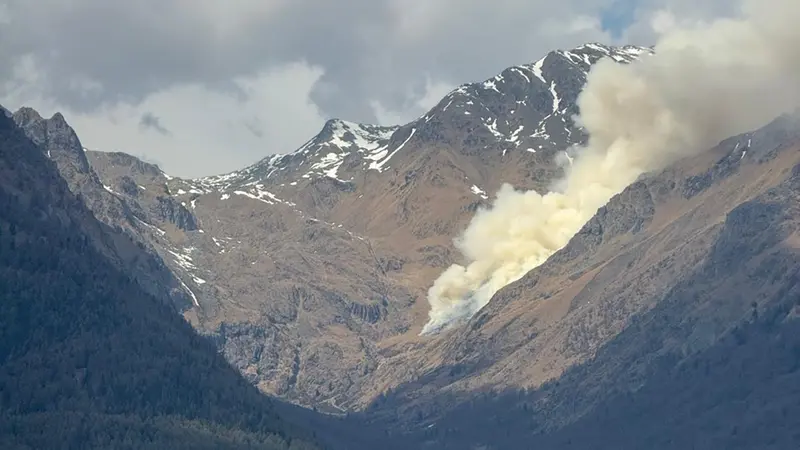 L'incendio in Val di Canè