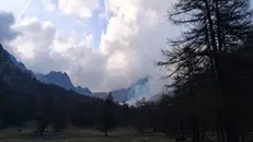 Il fumo ieri in Val di Canè