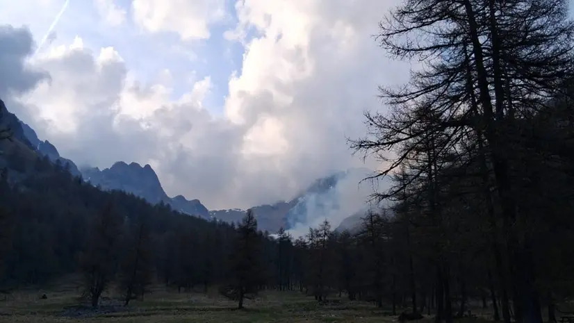 Il fumo ieri in Val di Canè