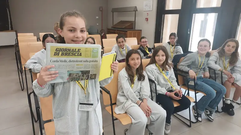 La 5A dell’istituto Santa Maria degli Angeli di Brescia in visita al GdB