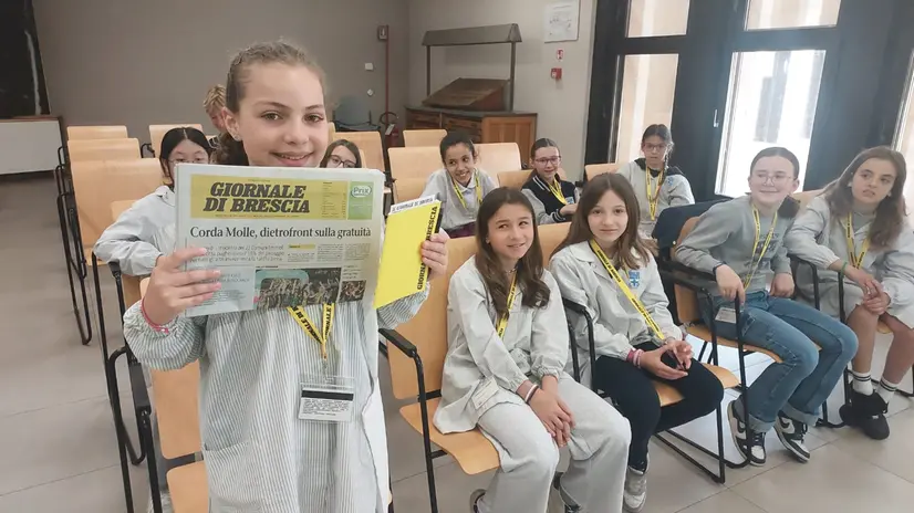 La 5A dell’istituto Santa Maria degli Angeli di Brescia in visita al GdB