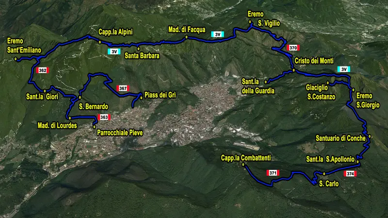 Il percorso della Via del Sacro (CAI Lumezzane)