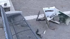 Il bancomat colpito a Urago d'Oglio