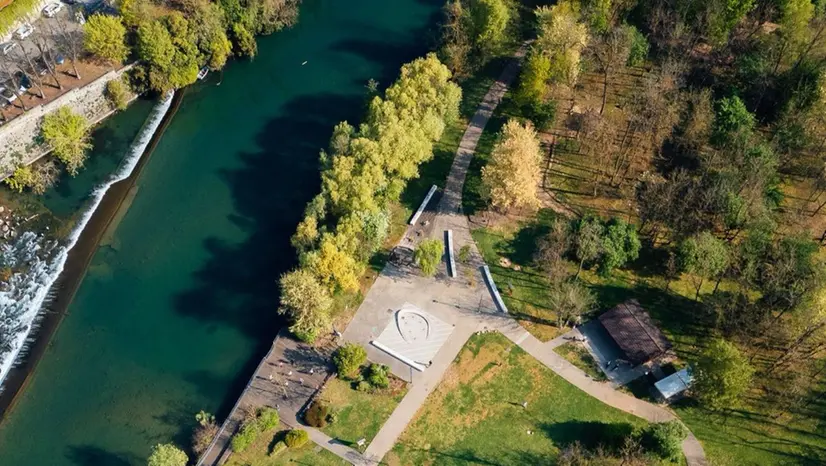 Una vista dall'alto del parco Metelli - © www.giornaledibrescia.i