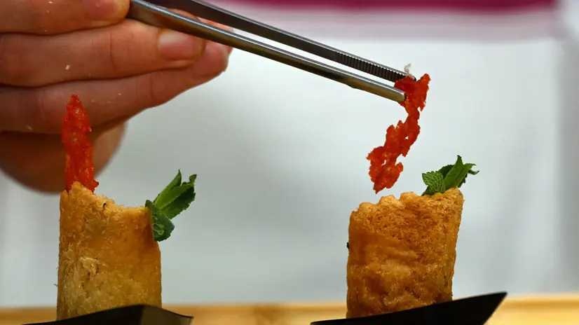 Una delle otto ricette della finale di Chef per una notte - Foto New Reporter Favretto © www.giornaledibrescia.it