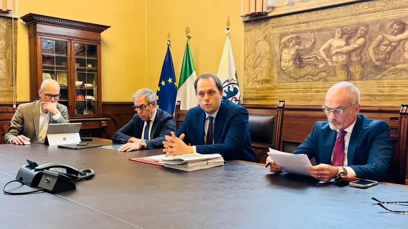 La conferenza stampa in Loggia