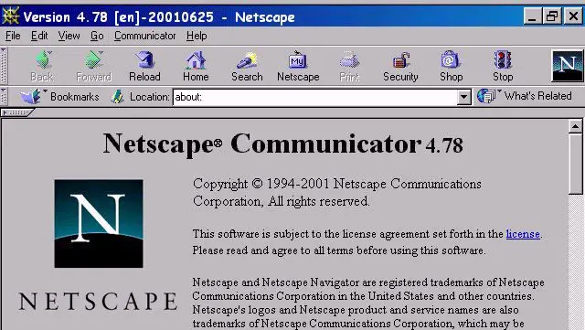 Lo storico browser Netscape