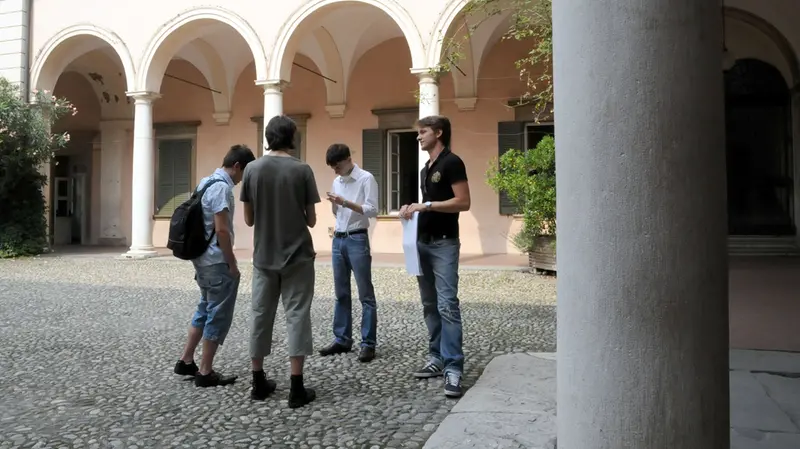 Il cortile del Liceo di corso Magenta